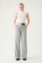 Gray Belt Detail Palazzo Pants 8421A - 3