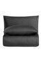 Linestyle Double %100 Cotton satin (90 thread count) duvet cover set anthracite (3 pieces) 200x220/50x70 anthracite - 5