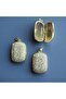 Open locket stone covered charm - 2