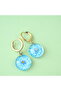 Murano turquoise evil eye earrings - 2