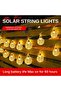 3 pcs Solar LED Bubble Ball String Lights 7m 50 LEDs 8 Lighting Modes Warm White Outdoor Lights