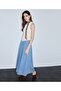 Denim ve triko mix elbise - 5