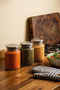 4402 Bormio Set of 4 Glass Jars with Metal Lids Vacuum Lid Storage Organizing Container Set 900ml - 4