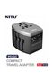 Universal Adapter, 1 USB A and 1 C Ports,Power Socket Charger for Multi Countries.