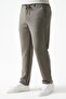 Men's Khaki Half-Elastic Waist Mendi Knitted Jacquard Trousers - 4