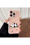 iPhone 17E Compatible Soft Silicone Phone Case with Velvet Inside and Camera Protection, Panda Pattern - 5