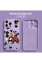 iPhone 15 Pro Max Compatible Soft Silicone Phone Case with Velvet Camera Protections Mickey Pattern - 3