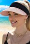 Women Straw Visor Hat Summer Sun Protection Adjustable Beach Hat - 5
