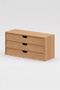 Desna Three-Tier, Three-Drawer Mini Cabinet - Cherry |   34 cm X 12.1 cm X 15.8 cm | - 3