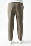 Men's 2916-Khaki Domestic Technical Srn42 Fabric Trousers with Half Elastic Waist and Zipper - 5