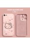 iPhone Se 2020 Compatible Soft Silicone Phone Case with Velvet Camera Protections Hello Kitty Pattern - 3