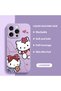iPhone 16 Pro Compatible Soft Silicone Phone Case with Velvet Camera Protections Kitty Pattern - 2