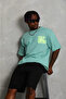 Men's Printed T-Shirt Short Sleeve Crew Neck Regular Fit Comfortable Fit Casual T-Shirt - Mint - 2