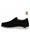 Black Nubuck Genuine Leather Men's Casual Shoes - 3
