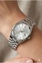 Modern and Elegant Women's Wristwatch |   30mm Steel Case, Silver Metal Band, Silver Dial - 3