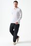 Men's Black Bel Tie-Detail Baggy Muslin Trousers