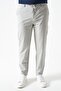 Men's 739-Grey Domestic Technical Srn42 Fabric Trousers with Half Elastic Waist and Zipper - 4