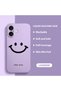 iPhone 16 Compatible Soft Silicone Phone Case with Velvet Camera Protections Smile Pattern - 2