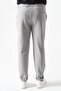 Men's Gray Waist Half Elastic Knitted Jacquard Trousers - 7