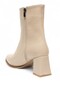 Rna Beige Short Heeled Stretch Women's Boots - 2