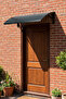 Metal Door Window Top Practical Porch 20X64X115 cm Black