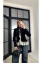 Black Lace Detailed Knitwear Cardigan Gaus-01270 - 3