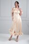 Women's Chiffon Fabric Ruffle Detail Midi Dress