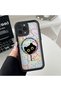 iPhone 15 Pro Compatible Transparent Magsafe Wireless Corner Silicone Phone Case Cat Pattern