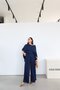 Asymmetrical Cut Oversized Blouse Trouser Set