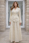 Embossed Embroidered Set N8112 Cream - 3