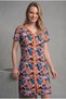 Large Size Short Sleeve Zippered Cotton Piece Women's Home Dress C5T4N0O804 - 3