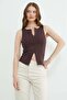 Basic Double Zipper Blouse - 5