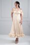 Women's Chiffon Fabric Ruffle Detail Midi Dress - 2