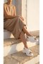 Heeled, Elasticated in the Middle, Open Front, Summer Women's High Wedge Heel Sandals Shoes - 9