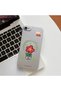 iPhone Se 2022 Compatible Transparent Magsafe Wireless Soft Silicone Phone Case Flower Pattern