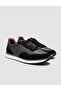 100% Genuine Leather Black Suede Lace-Up Men's Sports Shoes - 2