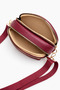 Women's Multi-Compartment Burgundy Daily Crossbody Leather Bag – Convenient Model with Zipper - 3
