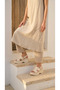 Open Sides and Front, Elastic Ankle, Summer Women's High Wedge Heel Sandals Shoes - 9