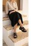 Open Sides and Front, Elastic Ankle, Summer Women's High Wedge Heel Sandals Shoes - 8