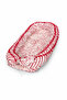 Babynest Mother's Side Baby Bed Set 100% Cotton Cotton Red Pompom Bedding Piqué Blanket and Heart Pillow - 3