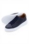 Men's Navy Blue Genuine Leather Sports Casual Daily Shoes – Comfortable and Stylish Design - 5