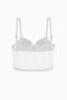 Viola 2508 Ecru Zipper Detailed Unpadded Lace Bustier Bra - 2