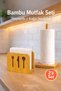 2-Piece Set of Bamboo Towel Holders and Napkin Holders