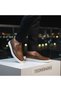 Brown Perforated Textured White Sole Loafer - 2