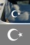 Turkish Flag Moon Star Car Sticker - Motor Sticker - Moon Star Decal