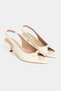 Rone Butter Yellow Matte Pointed Toe Open Front Buckled Stiletto Heel U Women's Shoes - 4