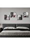 Bathroom Poster Wall Art Canvas Prints Home Decor Framed Black and White Pictures Red City Buildings - 7
