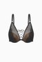 Lace Pack Bra with Tie-Up Detail - No Padding - Fashion - 2579 - Black Skin Tone
