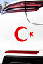 Turkish Flag Moon Star Car Sticker - Motor Sticker - Moon Star Decal