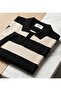 Short Sleeve Polo Collar Men's Knitwear T-Shirt - Black - 4